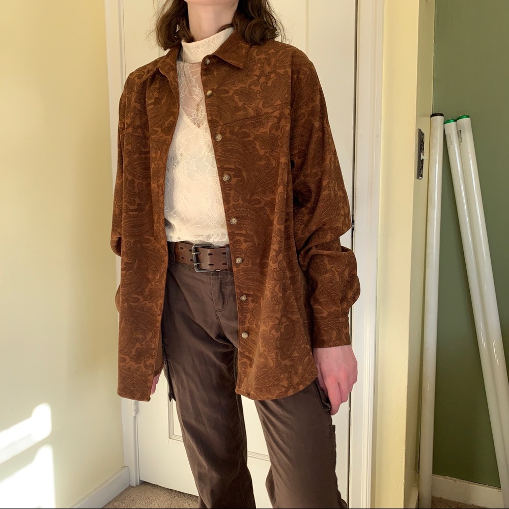 vintage paisley button down